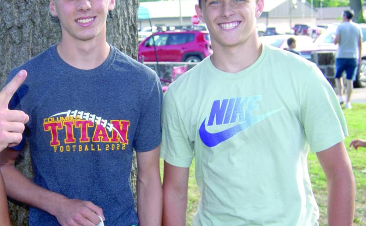 Over 12 year old boys sack race winners at Saturday’s Freedom Fest were Levi Simpson in first place, Corbyn Newberry took second.