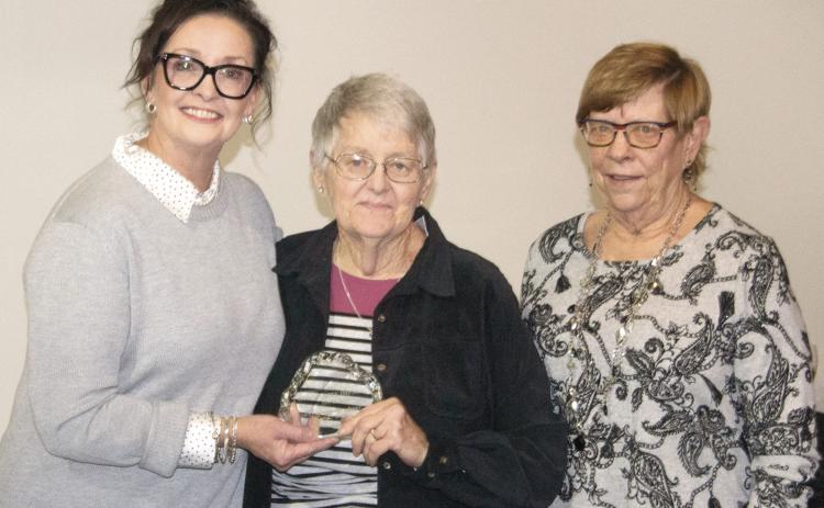 The Columbus Chamber of Commerce Community Impact Award was presented to the Methodist Church Thrift Shop at the Chamber’s annual dinner January 29. In presenting the award, Rebecca Spooner said, “the shop does so much for this community and brings in people from all over to shop.” Accepting the award were Judy Leighty and Anita Davolt.