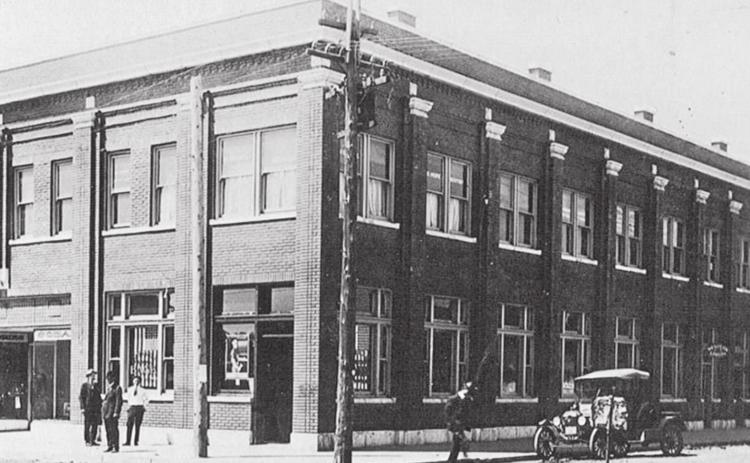 An early photo of the original bank in Baxter Springs. The bank began in 1917 as the American National Bank.
