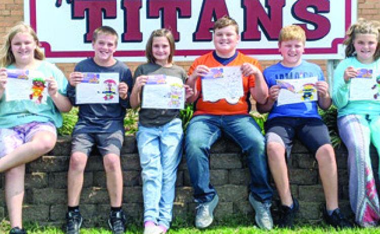 Fifth grade students at Central Elementary in Columbus recently had a refresher in bicycle safety. Students earning gift certificates for completing a quiz and coloring sheet included Iyionna Basauri, Madilyn Weems Brayden Boeckman, Boston Hutto, Cora Rider, Cajen Smith, Piper Cain and Cole Atkinson. Courtesy photo.