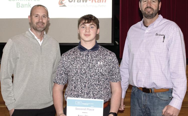 Second place at the Youth Entrepreneurship Fair went to Andrew Low