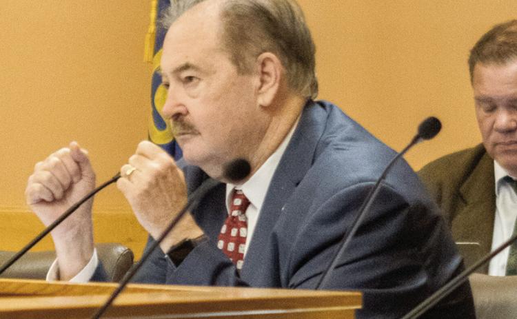 Senate Vice President Tim Shallenburger was the lone dissenting vote on extending an emergency declaration. (Photo by Baya Burgess/Kansas Reflector)