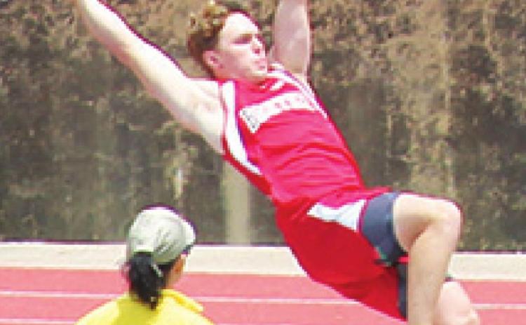 Baxter Springs Lion Senior, Kip (Kenneth) Sheffer placed fourth in the Pole Vault at the Kansas Class 3A State Track and Field Meet, Friday, at Wichita State University’s Cessna Stadium. Photo by Dee Riley.