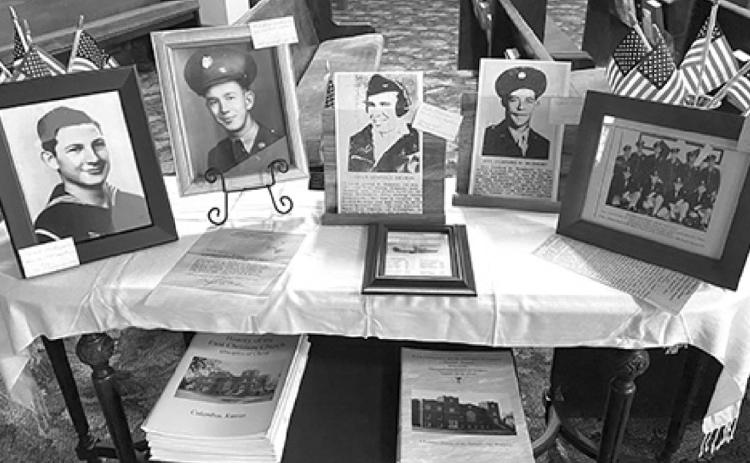 The First Christian Church in Columbus honors their veterans who served their country with a memorial table each Memorial Day and Veterans Day.