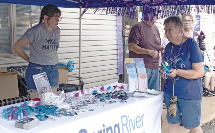Spring River Mental Health and Wellness offered a number of informational and useful items during the annual Suicide Prevention Awareness Walk held in September.