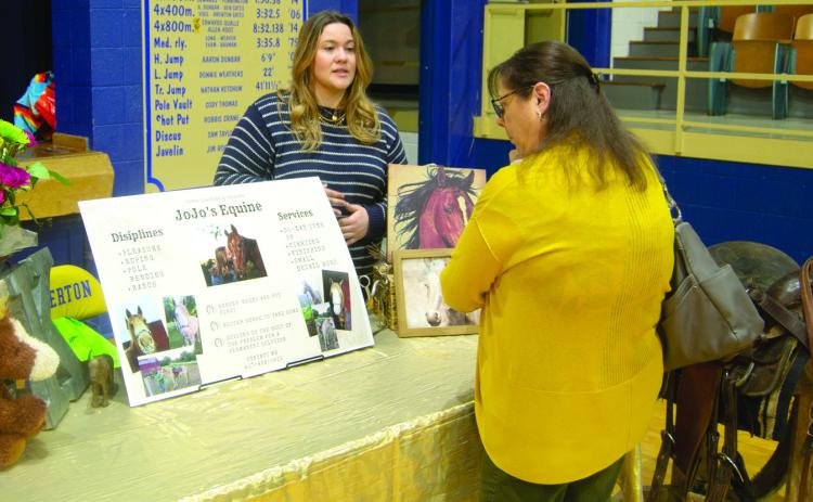 Young entrepreneurs showcased their business ideas at the recent fair at Riverton High School. Karlee McPhail, Riverton, placed second with her business JoJo’s Equine.