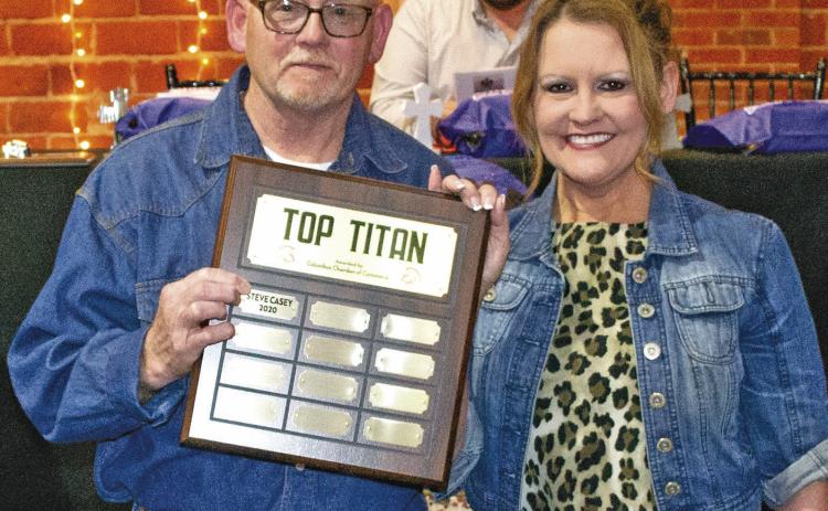 Steve Casey was the inaugural winner of the Top Titan award presented at a past Chamber banquet. Nominations are being accepted for the next Top Titan award.