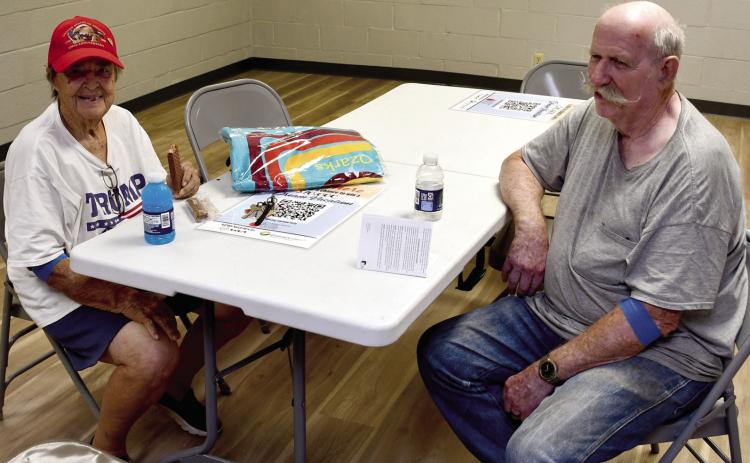 Joan Buergin and Ralph Reed were among those donating blood at the recent Community Blood Bank of the Ozarks blood drive.