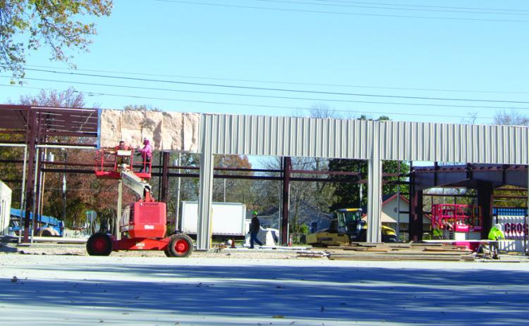 Construction is going well on the new Baxter Springs Fire Department building. Located on Military Avenue the million dollar structure is expected to be completed by mid-year, weather permitting.