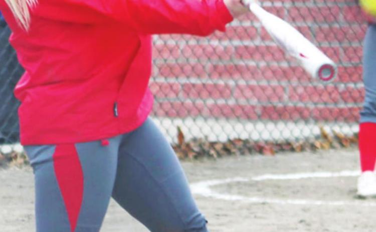 Lady Titan Senior, Lexy Stone, crushed this hit over the right, center field fence for a solo home run in the 10-0, run-rule over Labette County, Thursday, at Rockette Field at the Community Field Ball Park.