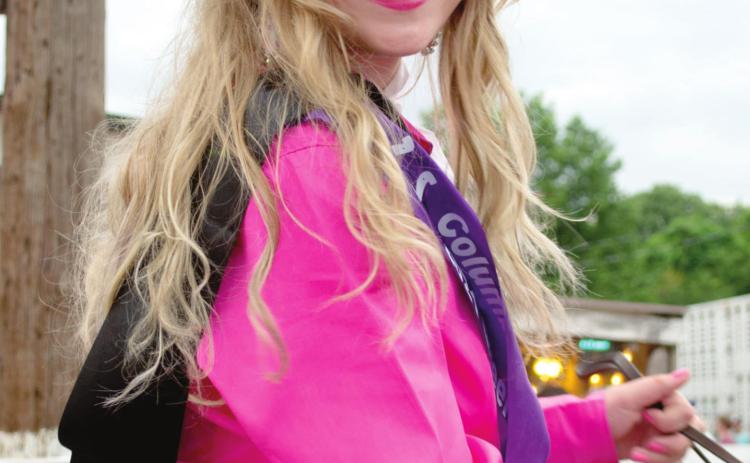 The 2021 Columbus Saddle Club Rodeo Queen Gracie Ann Luman of Neosho