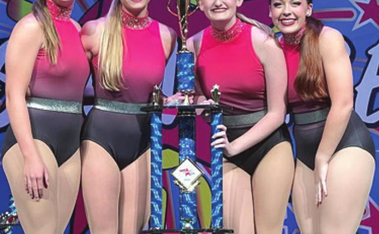 Baxter Springs dancer on Grand National Champion team