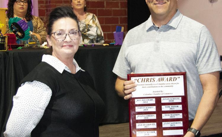 Clint Saporito was last year’s Chris Award winner. This year’s winner will be announced at the Chamber dinner January 29.