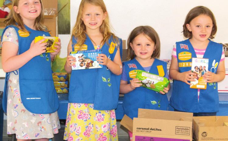 Members of the Columbus Girl Scouts