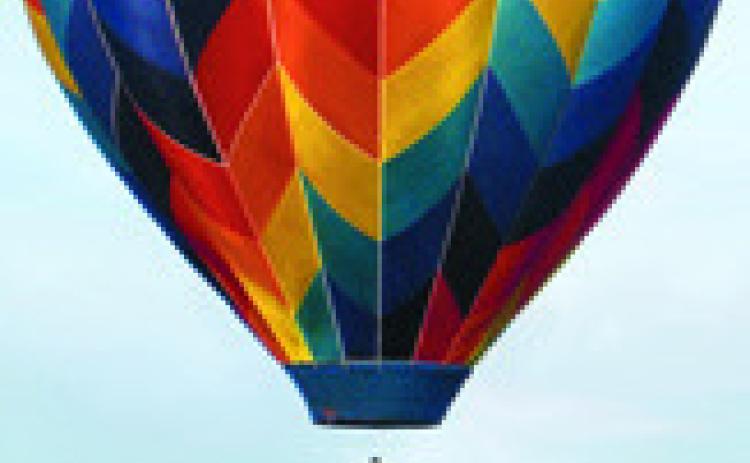 One of the balloons scheduled to take flight during the Columbus Day Festival is Twister, piloted by David Reed out of Shawnee and sponsored by Liberty Utilities.
