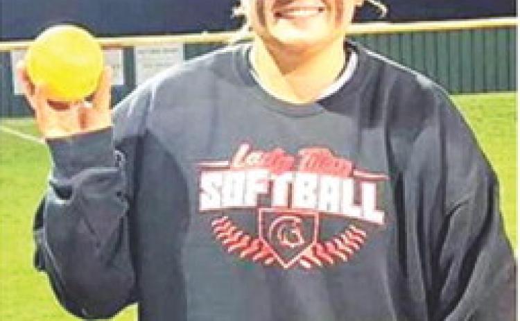 Lady Titan Senior, Madisen Rand, knocked a solo home run over the centerfield fence to cap the score, 11-2, in the Columbus, CNC League, win over Baxter Springs, Monday, at the Field of Dreams. Courtesy photo.