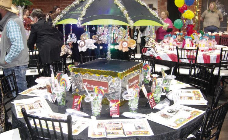 The theme of the Annual meeting was Circus and Carnival with the model of the Ringling Circus returning to Columbus. The circus tent was the centerpiece of the Labette Bank designed table.