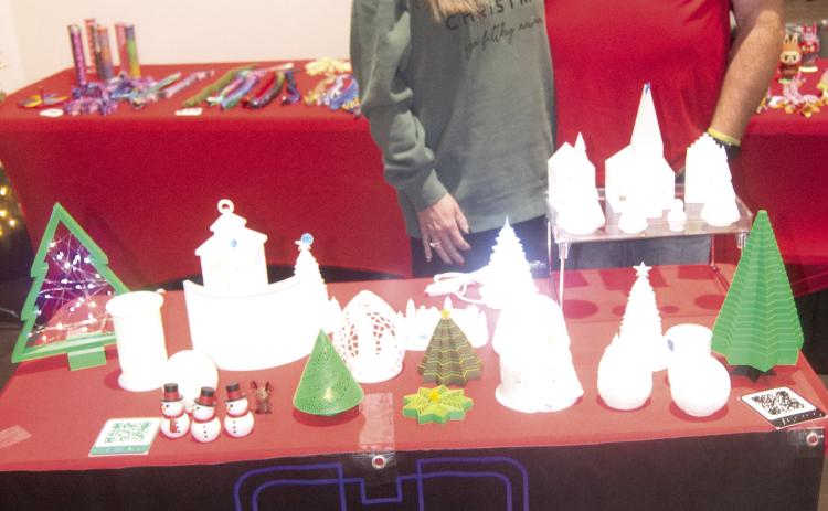 Hollie and Dustin Damrill with D and H Innovations were one of the vendors at the inaugural Christmas Market held at State Theatre Event Center November 29. The Damrills’ business makes 3-D printed art pieces.