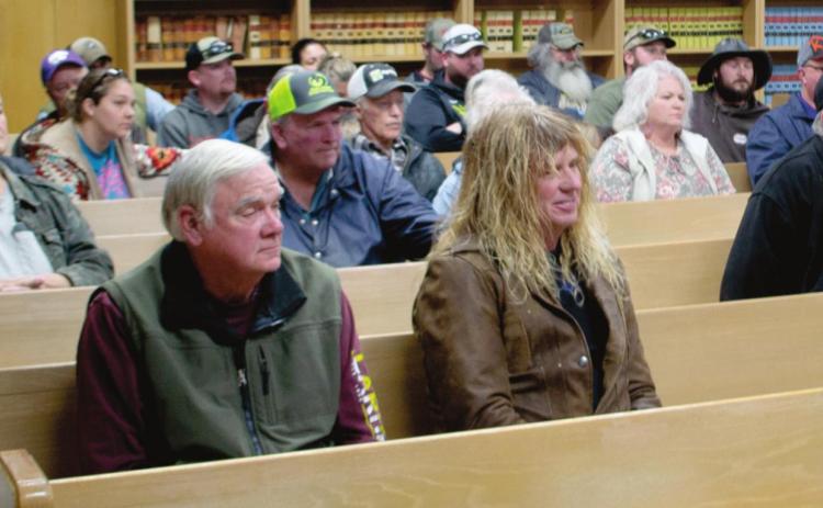 About 75 residents were present in the Cherokee County District Court room to discuss the question of allowing wind farms to be built in the county. According to most of the people it is a financial question for most.