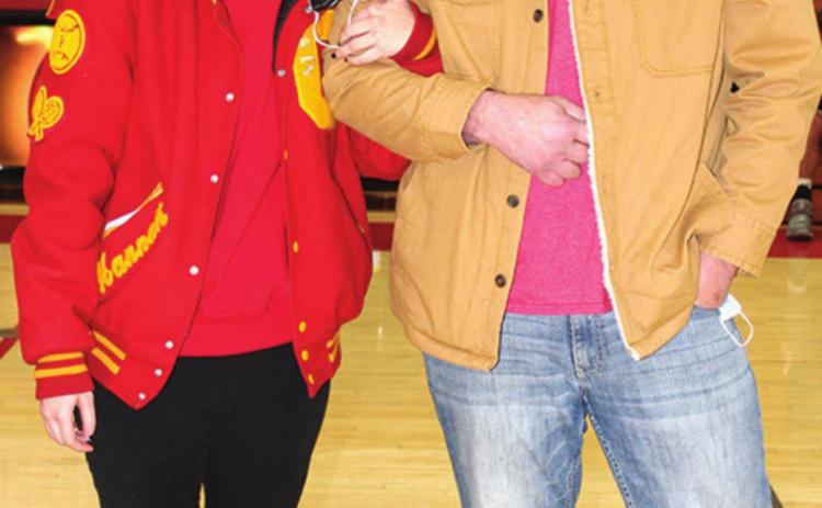Lady Titan Senior, Hannah Kirk, was recognized during Senior Night Ceremonies at the Columbus High School Gymnasium recently. Hannah has sung the National Anthem at all home games for two years. She was escorted by his father, Jerry Kirk.