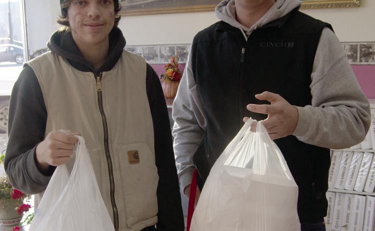 Members of Matt Ross’ Entrepreneur class prepared, sold and delivered breakfasts recently. Among those participating were Colton Helwig and Hunter Burton.