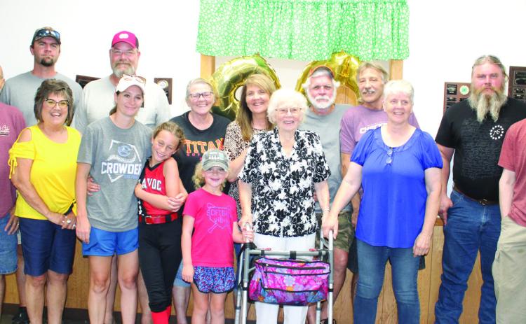 Family and friends gathered together June 24 at the 4-H Building to honor Wanda Tillman on her 90th birthday.