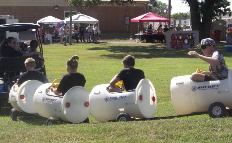 The Cherokee County Sheriff’s train was busy Saturday afternoon at the Scammon Days festival. It appears this load could be pulled over and ticketed for an overweight load.