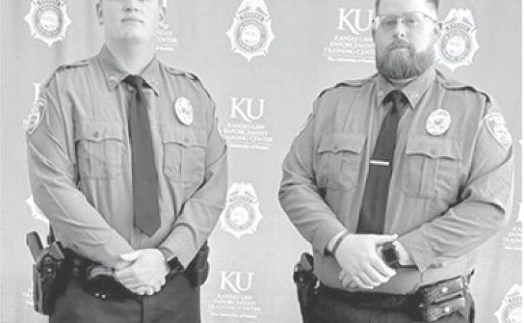 Two new faces join Baxter Springs Police Department, Zachary Frost and Alex Lovell just grauated from the law enfocement training academy. Courtesy photo.