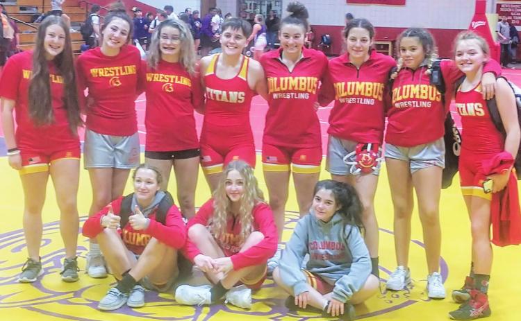 Lady Titan wrestling team opened season with win