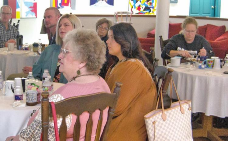 Members of area businesses attended the recent Legislative Breakfast held recently. State Representative Mike Houser attended the event and updated those in attendance on new and upcoming legislation. Audience members had the chance to ask questions about topics that concerned them. Photo by Jacob Spencer.