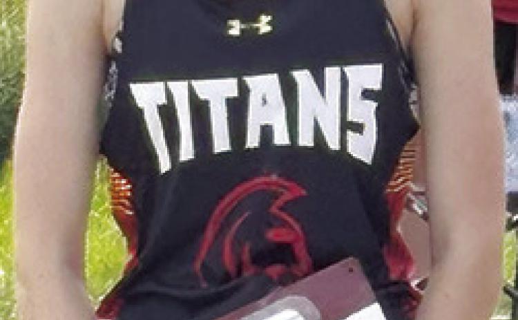 Lady Titan Junior Cara Altis placed fourth in the junior varsity 5K race at the Labette County High School Haley’s Run, Thursday, in Altamont. Additional results appear on page 7. Courtesy photo.
