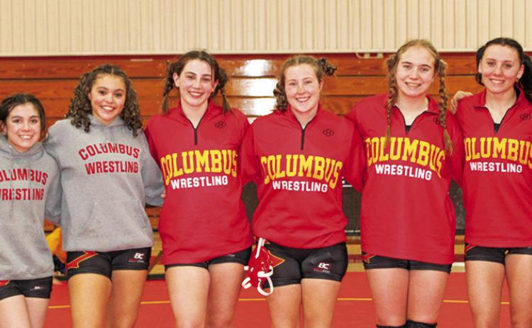 Lady Wrestlers recognized on Sr. Night