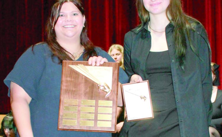 Awards were presented to Columbus High School choir memebers at the Spring Concert held April 26. The Fred Waring Director’s Awards were presented to Jacianna Heflin by choir director Karley Jones.